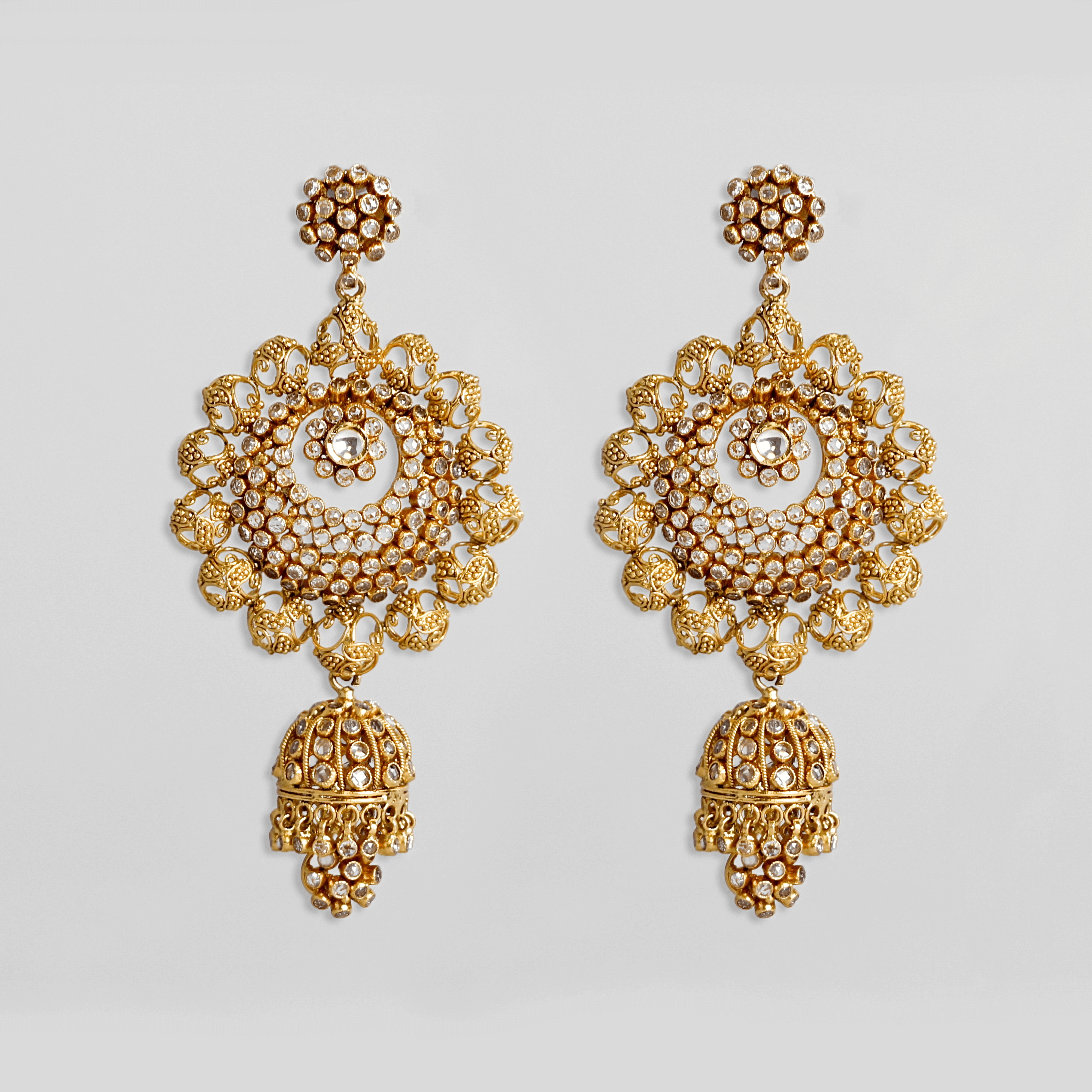 أقراط بولكي وكوندان عيار 22 قيراطاً أقراط بولكي وكوندان عيار 22 قيراطاً