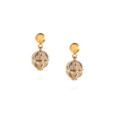 22ct Gold Sparkle Earrings