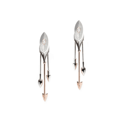 Masai Diamond Arrow Drop Earrings in 18ct White Gold Masai Diamond Arrow Drop Earrings in 18ct White Gold