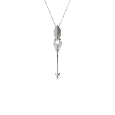 Masai Diamond Arrow Pendant in 18ct White Gold Masai Diamond Arrow Pendant in 18ct White Gold
