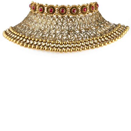 22ct Gold Kundan Blossom Bridal Necklace 22ct Gold Kundan Blossom Bridal Necklace