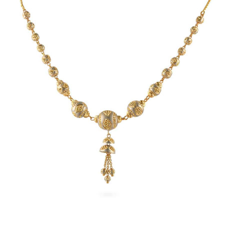 22ct Gold Dual-Tone Bead Bridal Necklace 22ct Gold Dual-Tone Bead Bridal Necklace