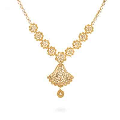 Diya 22ct Gold Uncut Polki Diamond Necklace