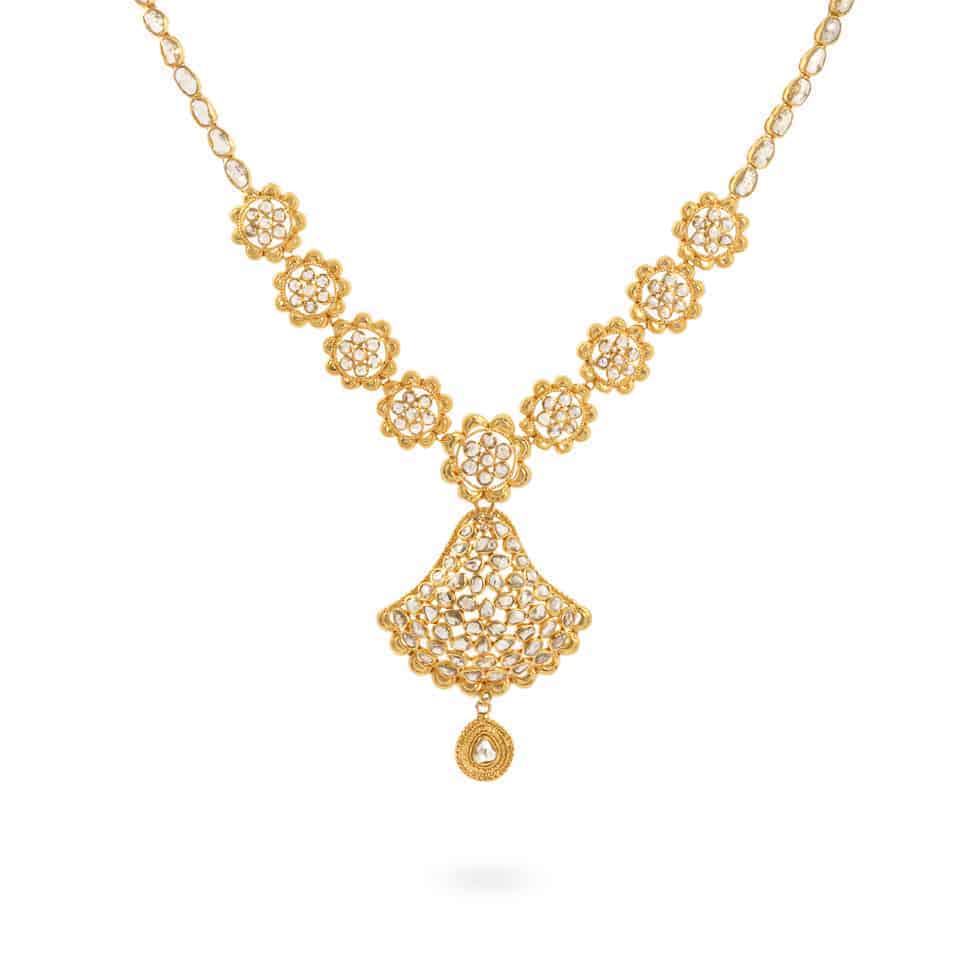 سلسال ألماس بولكي من الذهب عيار 22 قيراطاً غير مصقول سلسال ألماس بولكي من الذهب عيار 22 قيراطاً غير مصقول