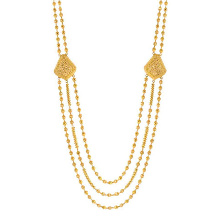Jali Layered Bead Necklace in 22ct Gold Jali Layered Bead Necklace in 22ct Gold
