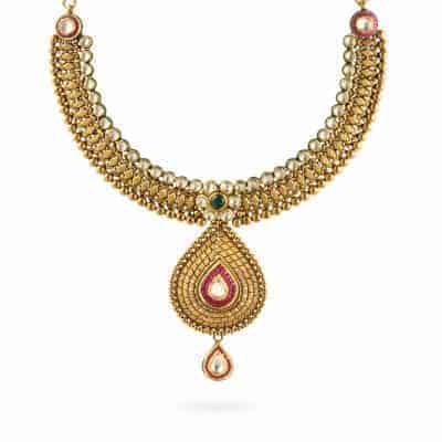 22ct Gold Kundan Necklace