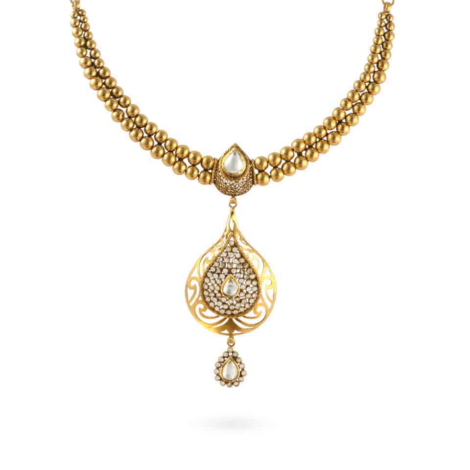 سلسال زفاف عيار 22 قيراط مع ترصيع كوندان سلسال زفاف عيار 22 قيراط مع ترصيع كوندان