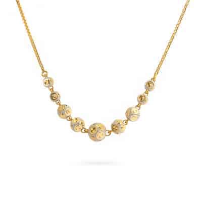 22ct Gold Diamond-Cut Star Necklace
