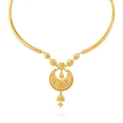 Jali Medallion Pendant Necklace in 22ct Gold Jali Medallion Pendant Necklace in 22ct Gold