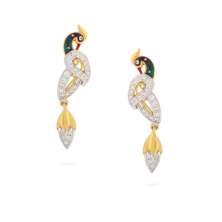 22ct Gold Peacock Earrings 22ct Gold Peacock Earrings