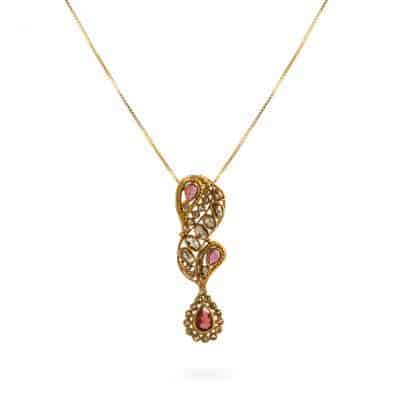 22ct Gold Polki Pendant