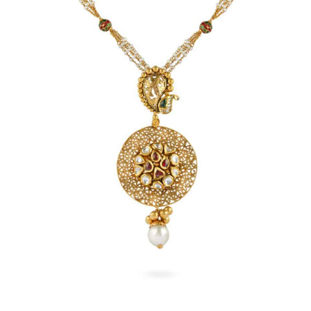22ct Kundan Pendant in Yellow Gold 22ct Kundan Pendant in Yellow Gold