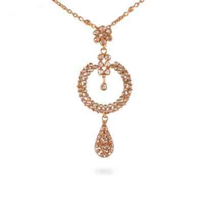 Anusha 22ct Uncut Polki Diamond Pendant and Chain Set