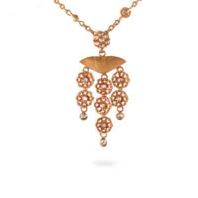Anusha 22ct Uncut Polki Diamond Pendant and Chain set