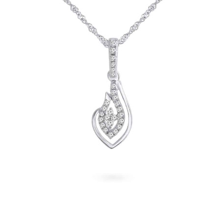 18ct White Gold Diamond Pendant – 0.17ct 18ct White Gold Diamond Pendant – 0.17ct