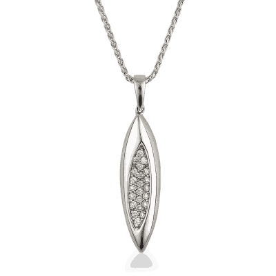 18ct White Gold Diamond Marquise Pendant 18ct White Gold Diamond Marquise Pendant