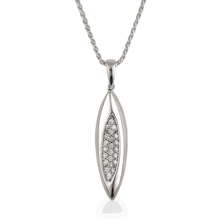 18ct White Gold Diamond Marquise Pendant 18ct White Gold Diamond Marquise Pendant