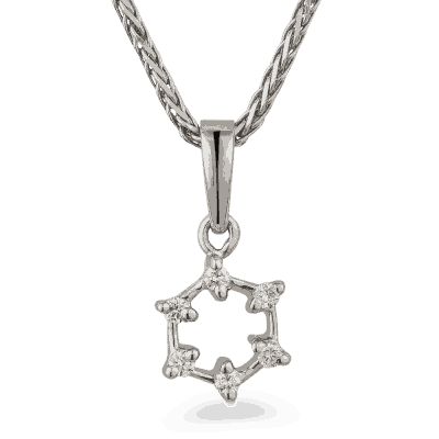 18ct White Gold Diamond Circle Pendant 18ct White Gold Diamond Circle Pendant