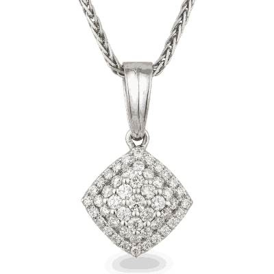 18ct White Gold Pendant with Diamond 18ct White Gold Pendant with Diamond