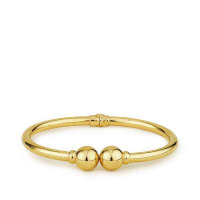 22ct Gold Twin Orb Bangle Bracelet 22ct Gold Twin Orb Bangle Bracelet