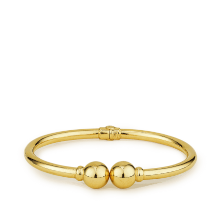 22ct Gold Twin Orb Bangle Bracelet 22ct Gold Twin Orb Bangle Bracelet