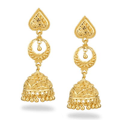 22ct Gold Jumkha Earrings 22ct Gold Jumkha Earrings