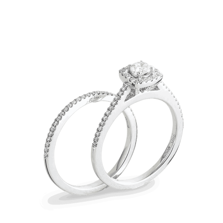 18ct Gold Diamond Double Engagement Ring 18ct Gold Diamond Double Engagement Ring