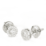 Armut Pırlanta Çift Halo Saplama Küpe Armut Pırlanta Çift Halo Saplama Küpe