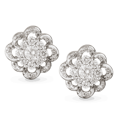 Pear Diamond Double Halo Stud Earrings Pear Diamond Double Halo Stud Earrings