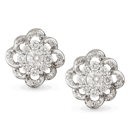 Pear Diamond Double Halo Stud Earrings Pear Diamond Double Halo Stud Earrings