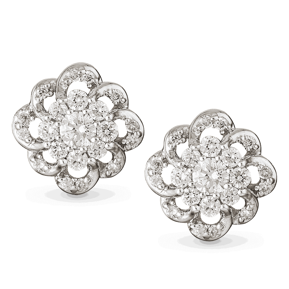 Armut Pırlanta Çift Halo Saplama Küpe Armut Pırlanta Çift Halo Saplama Küpe