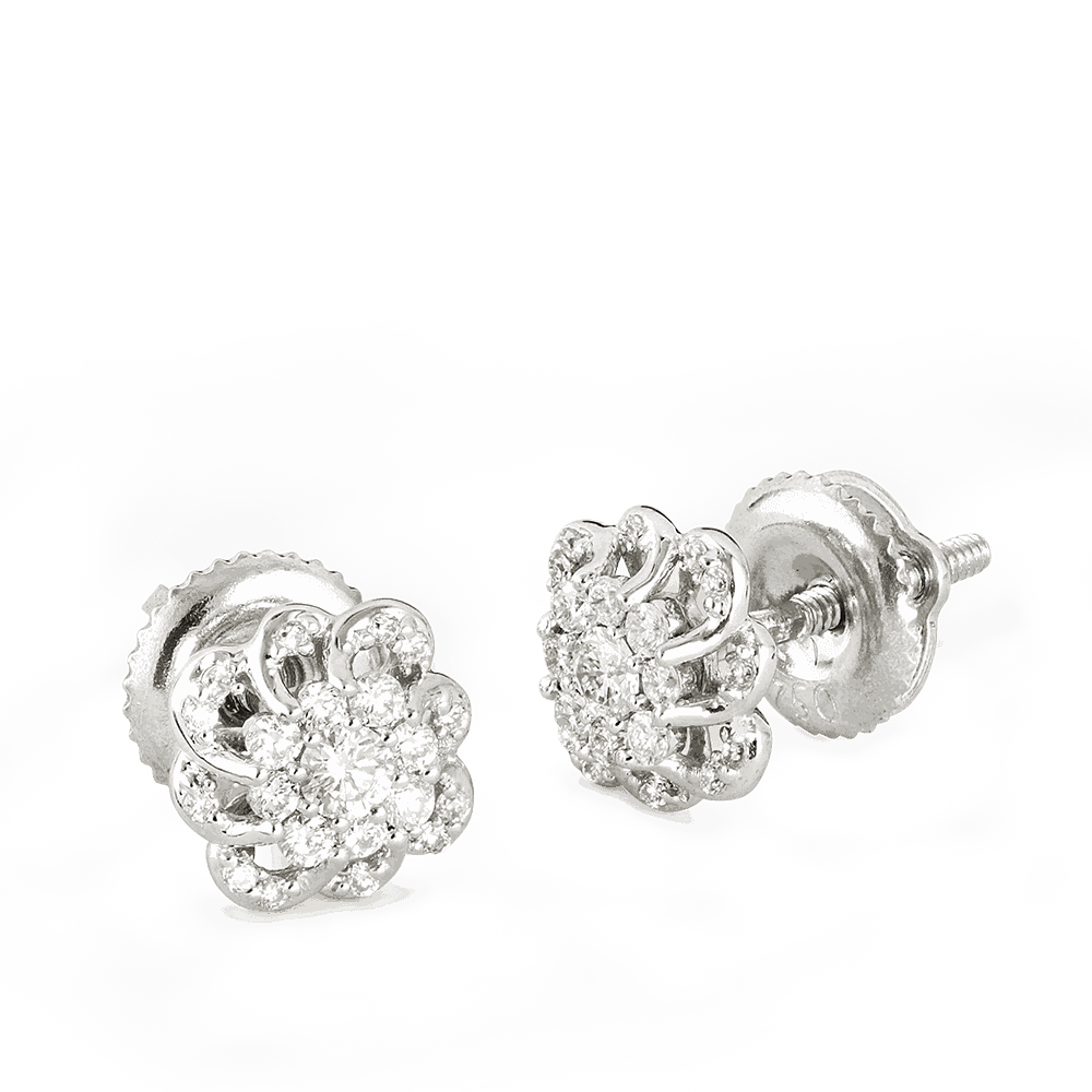 Armut Pırlanta Çift Halo Saplama Küpe Armut Pırlanta Çift Halo Saplama Küpe