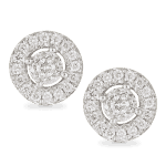 Armut Pırlanta Çift Halo Saplama Küpe Armut Pırlanta Çift Halo Saplama Küpe