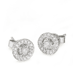 Armut Pırlanta Çift Halo Saplama Küpe Armut Pırlanta Çift Halo Saplama Küpe