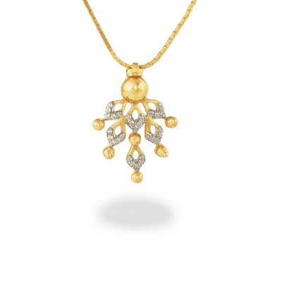 22ct Gold Polki Teardrop Antique Necklace