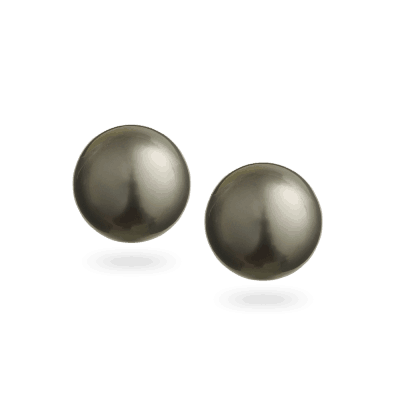 18ct Gold Dark Grey Tahitian Pearl Stud Earrings 18ct Gold Dark Grey Tahitian Pearl Stud Earrings
