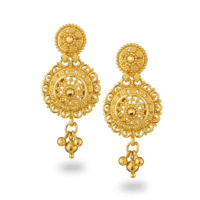 22ct Gold Teardrop CZ Bridal Earrings 22ct Gold Teardrop CZ Bridal Earrings