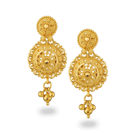 22ct Gold Teardrop CZ Bridal Earrings 22ct Gold Teardrop CZ Bridal Earrings