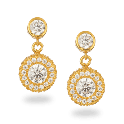 22ct Gold CZ Earrings 22ct Gold CZ Earrings