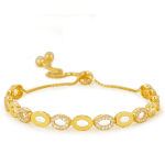 22 ayar altın CZ oval boncuklu bileklik 22 ayar altın CZ oval boncuklu bileklik