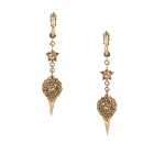 Diamond And Ruby Drop Earrings