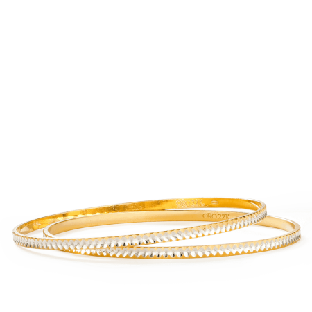 22ct Gold Diamond Cut Bangles Daily Wear 22ct Gold Diamond Cut Bangles Daily Wear