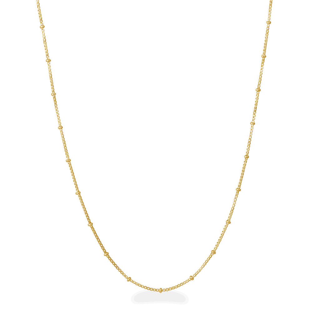 22ct Trace Link Kette mit Perlen Ringe in 18 Zoll 22ct Trace Link Kette mit Perlen Ringe in 18 Zoll