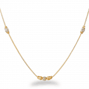 Rodyum Vurgulu Boncuklu 22 Ayar Altın Zincir Rodyum Vurgulu Boncuklu 22 Ayar Altın Zincir