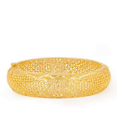 22ct Gold Jali River Kada Bangle