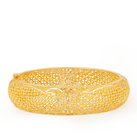 22ct Gold Jali River Kada Bangle 22ct Gold Jali River Kada Bangle