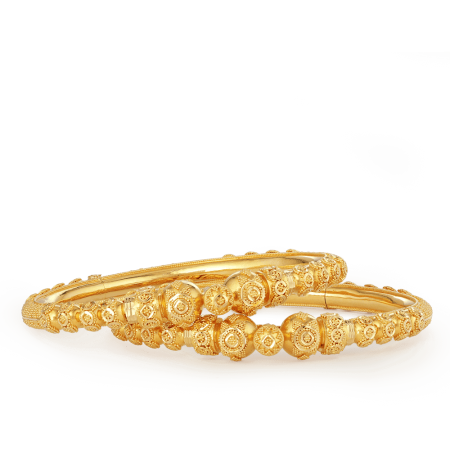 22ct Gold Ornate Beaded Jali Bangles 22ct Gold Ornate Beaded Jali Bangles
