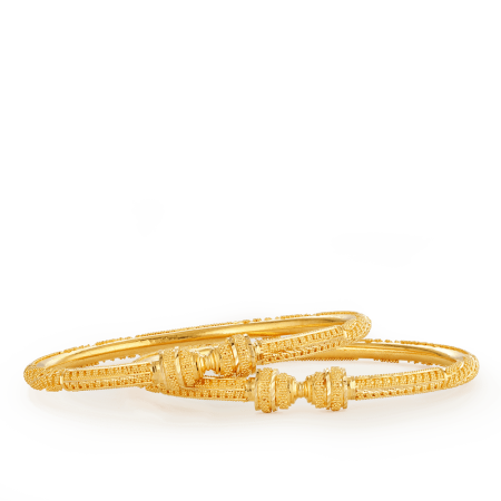 22ct Gold Jali Bauble Kada Bangles 22ct Gold Jali Bauble Kada Bangles