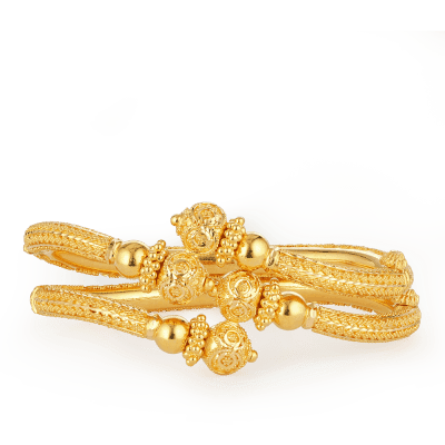 22ct Gold Jali Filigree Bangles