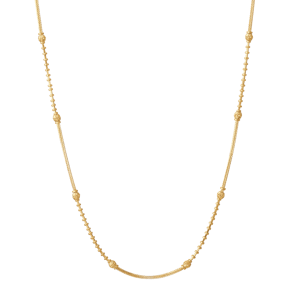 22 Ayar Altın Boncuklu Gelin Zinciri 18 İnç 22 Ayar Altın Boncuklu Gelin Zinciri 18 İnç